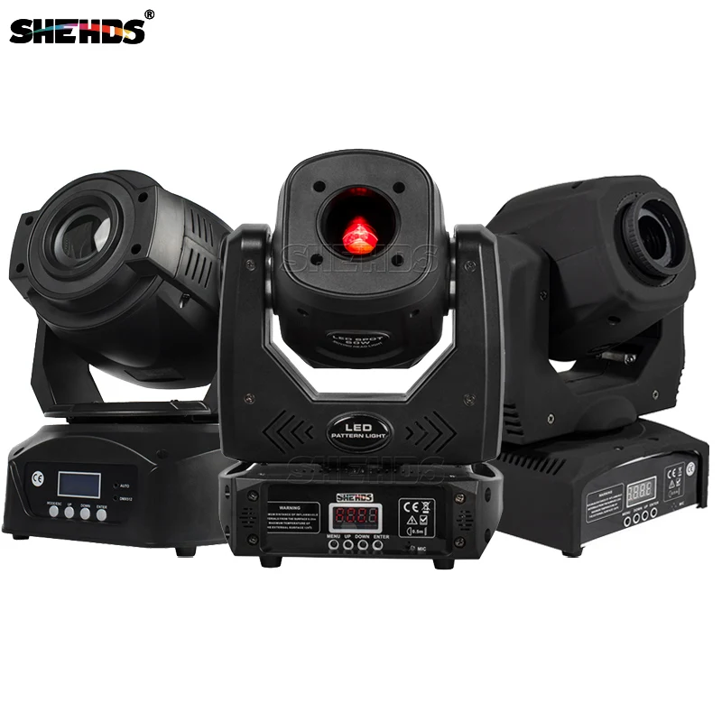 SHEHDS 60W LED Spot Moving Head Lights DMX Control With Gobo High Shine Disco Dj Bar Ball Stage Party Light