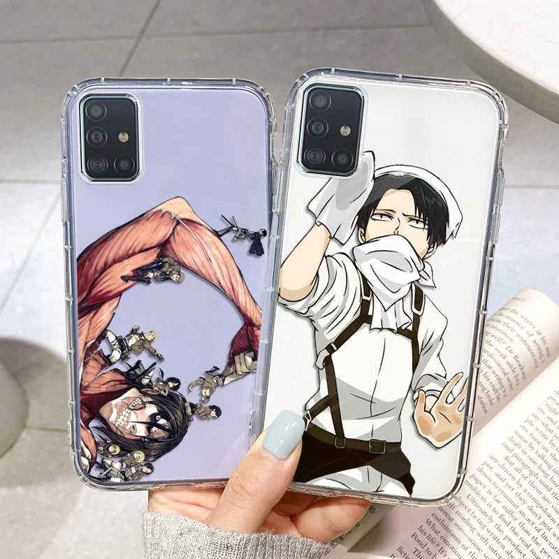

Funda For Samsung A51 Case Samsung A32 A50 A31 A12 A21s A42 A71 A72 A30S A10 A11 A22 A41 A82 5G attack on Titan Anime TPU Covers