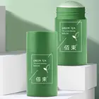 Очищающая маска для лица с зеленым чаем, очищающая глиняная маска для лица с палочкой для контроля жирности, маска для лица против отбеливания акне, маска для ухода за кожей