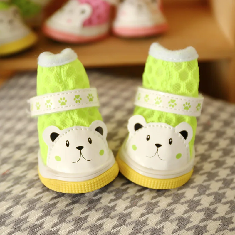 Милые летние сетчатые сапоги с медвежонком для собак весеннее домашнее животное