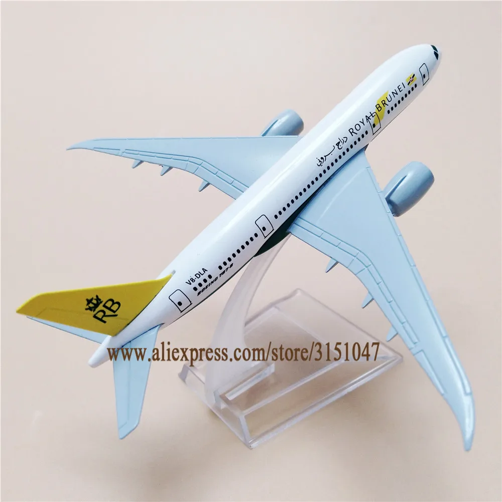 16 см сплав металла воздуха Королевский Бруней модель Boeing 787 B787 самолета Модель W