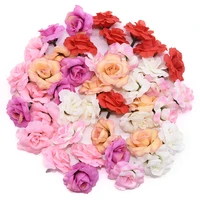 2050pcs 5cm silk artificial rose flower head for wedding party home garden decoration diy wreath craft gift favors supplies