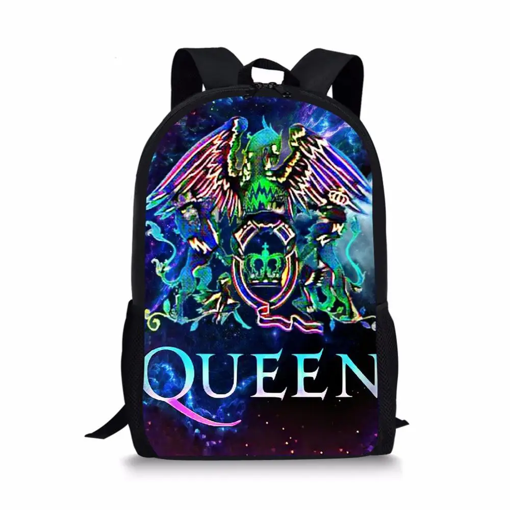 Fashion Children's School Backpack Queen Band Prints Pattern Toddlers School Bags Cartoon Design Teenagers Travel Bags