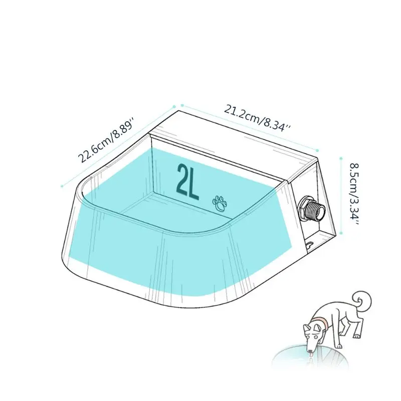 

Pet Dog Automatic Waterer Bowl Drinking Bowl Float Valve Auto-Fill Water Bowl Outdoor for Cats Bird Goat Chicken Drinker