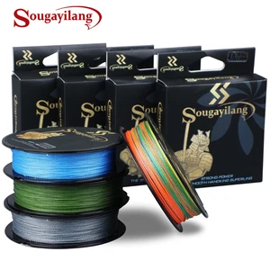 Рыболовная леска Sougayilang, сверхпрочная плетеная из монофиламента, 4 нити, 100 м, 4 цвета