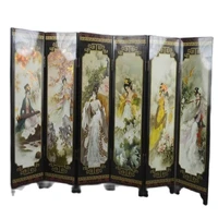 9 44inch collection handwork decoration lacquer carve classical belle lucky screen