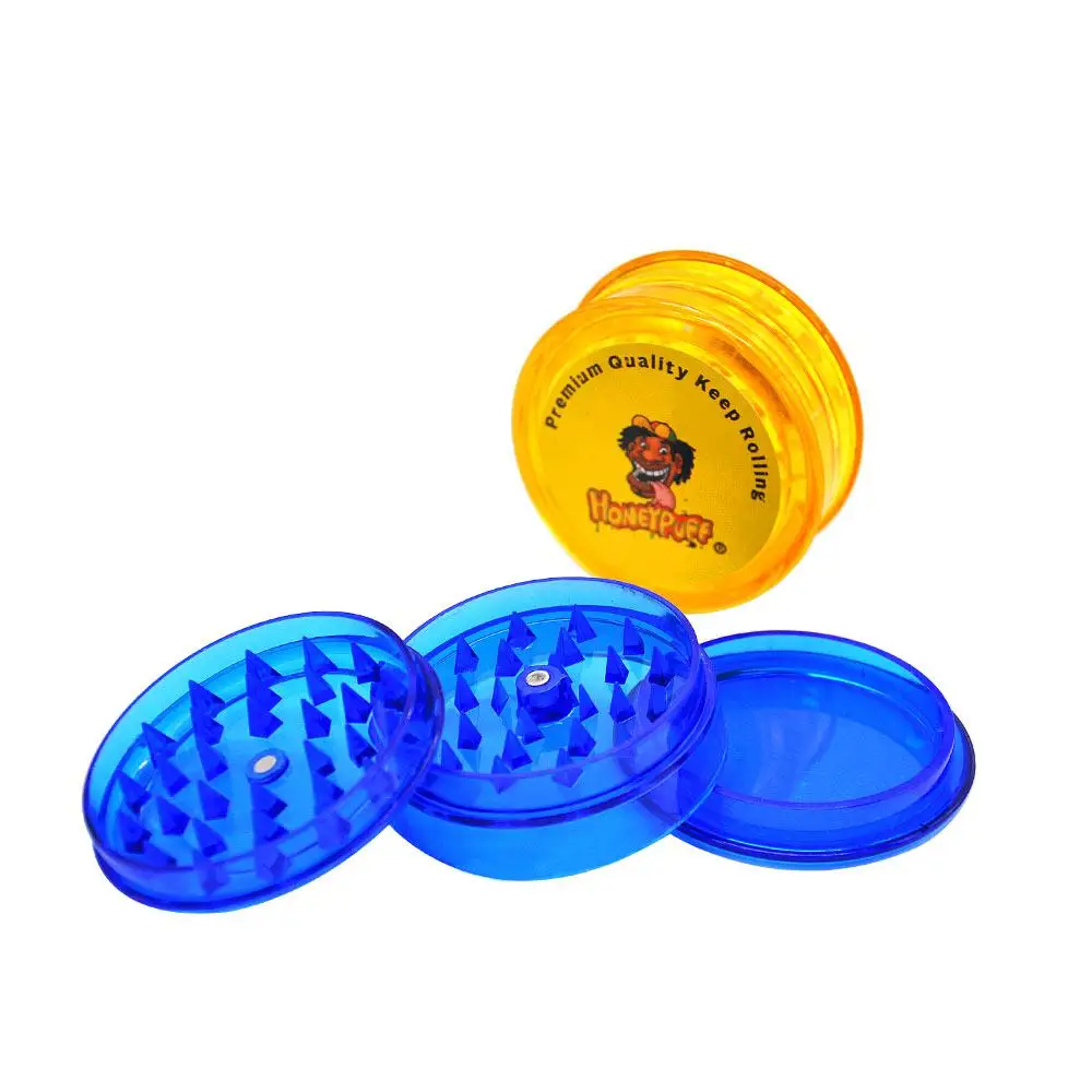 Буфами на рукавах Магнитная Пластиковая дробилка табака 60 мм 3 слоя для трав