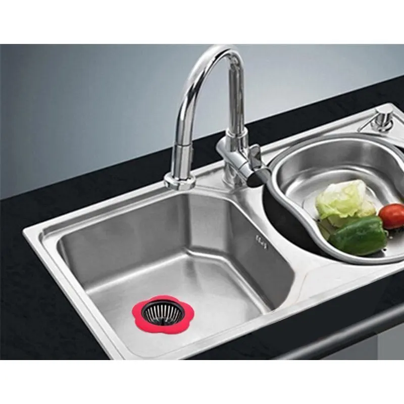 1 шт. в форме цветка из силикона TPR кухонная раковина ситечко Ванная комната Душ