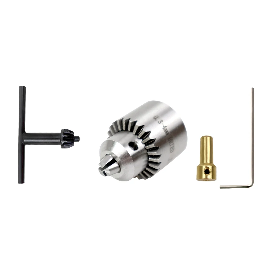 Горячая электрическая дрель шлифовальный зажимной мини патрон без ключа 4 шт.