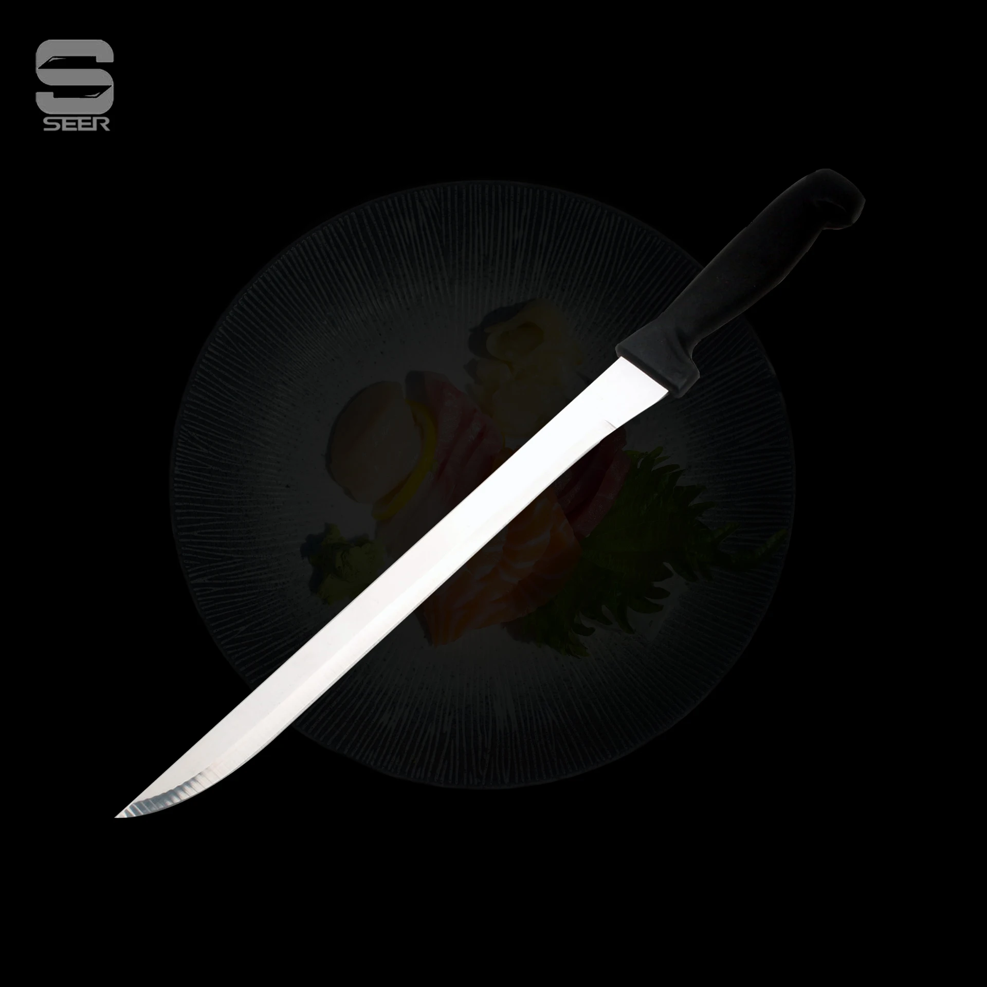 

Spanish Barbecue Knife Stainless Steel Ham Knife Special Meat Knife For Barbecue Kitchen Food Knife Long Fish Sashimi Knife