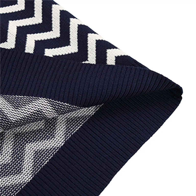 

Woman Sweaters Vest INS Knitted V-neck Geometric Pattern Vest Sweaters Mujer Suteres Kobieta Swetry Pull Femme