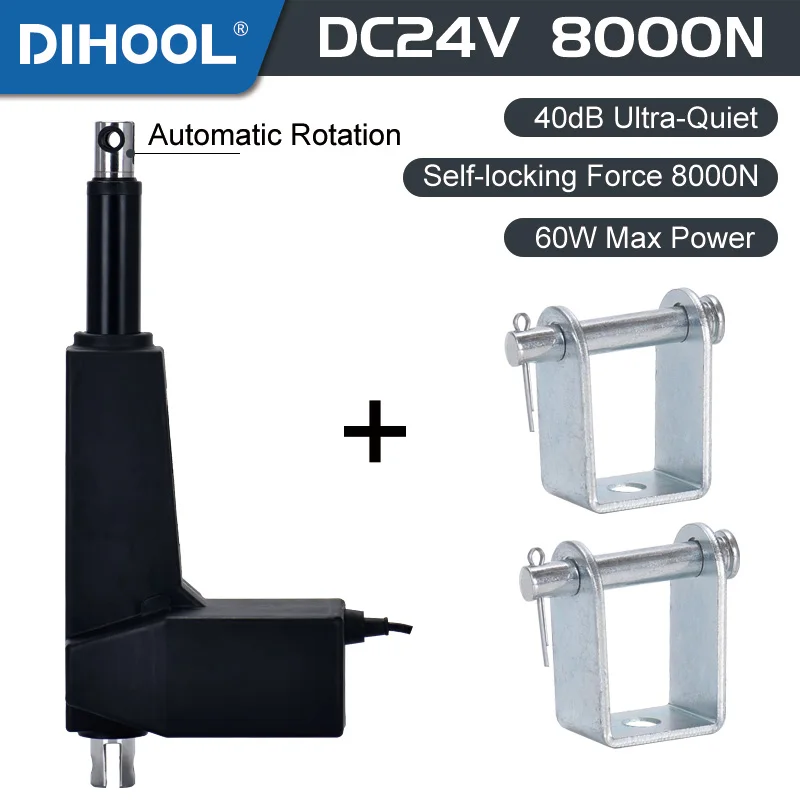 Tubo de Aço 800kg de Carga Ip54 à Prova Atuador Linear Elétrico Colume 8000n Elevador tv 100 Milímetros 300 500 Avc d’ Água 304 Inoxidável Dc24v