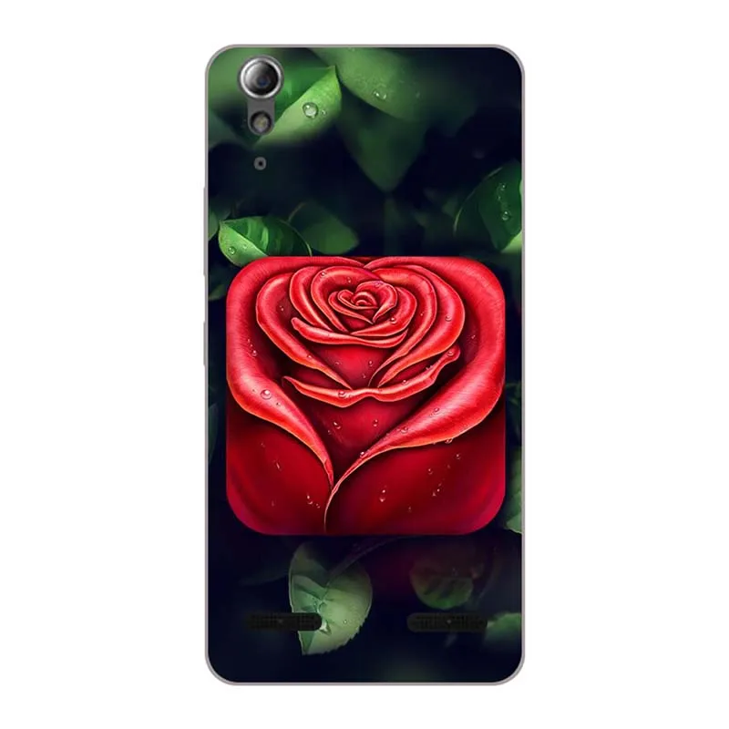 Телефонный чехол для Lenovo K3 K30 T A6000 A6010 с принтом чехлы телефона Wolf Rose резиновая
