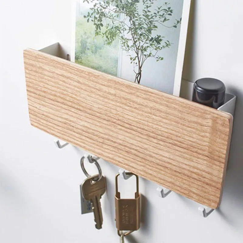 

Japanese Style Wooden Storage Hook Household Key Storage Hook For Wall Retro Unique Storage Hook