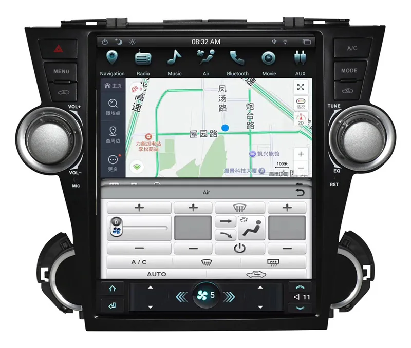 

Android 10 2+32GB Car NO DVD Player GPS Navi For TOYOTA HIGHLANDER 2008-2010 2011 2012 2013 Autoradio Multimedia Headunit ISP