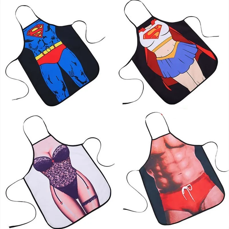 3D Забавный креативный индивидуальный фартук Бикини Сексуальный Обнаженный
