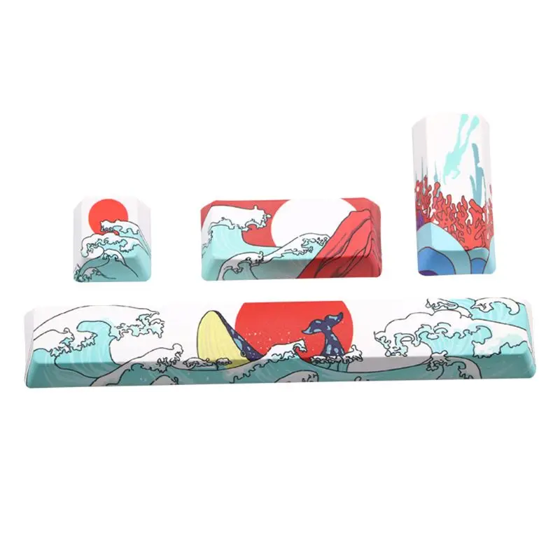 Клавиатура Sea Coral Keycap PBT пятисторонняя красящая подлежащая пробелу клавиатура 6 25u