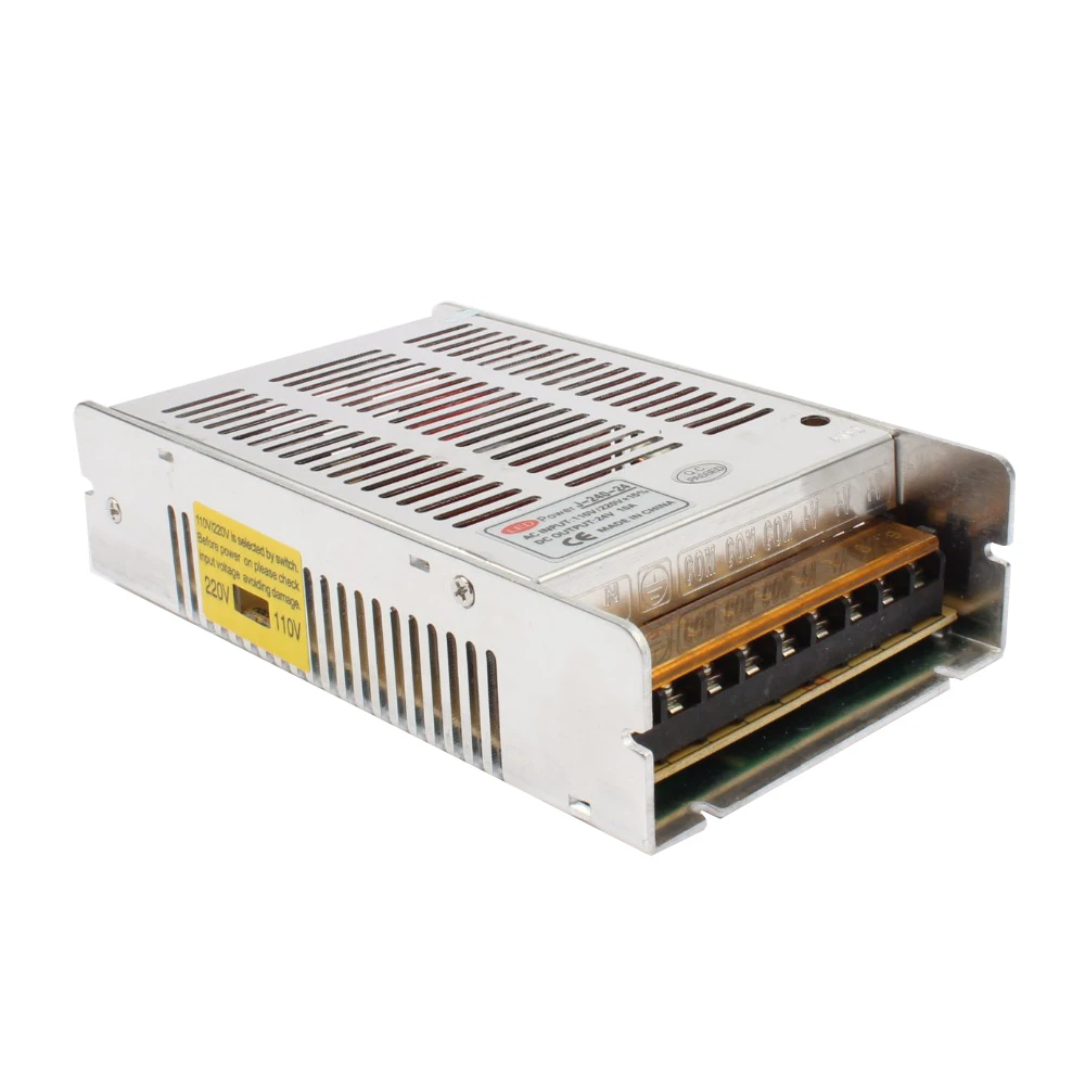 Высокое качество! Новая модель полосы 12V 20A 240W 24V 10A переключение Питание серебристый светодиодный AC 110-220V Вход DC/DC 24V J-240-24
