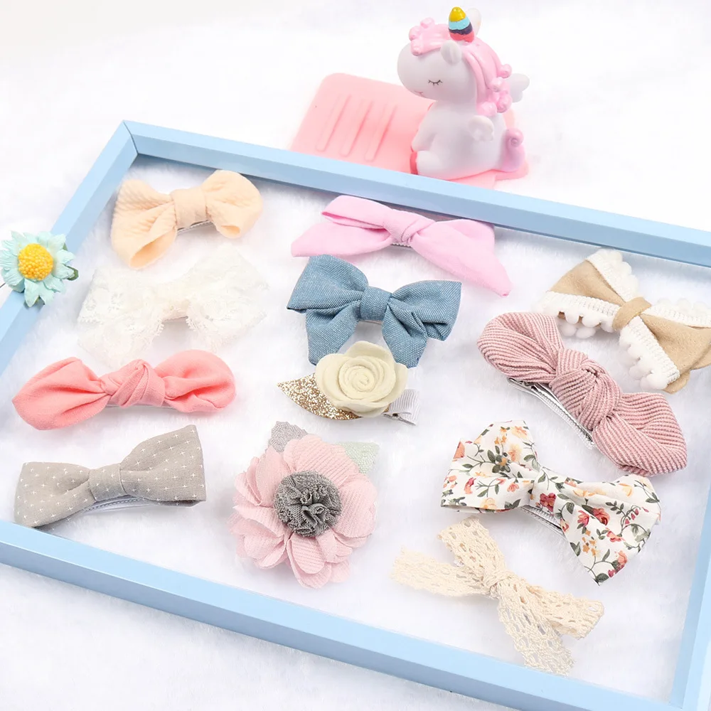 

20 sets/lot, New Hot sale children's hair accessories set, bow hairpin, flower glitter pink hairpin, cute children's headdress