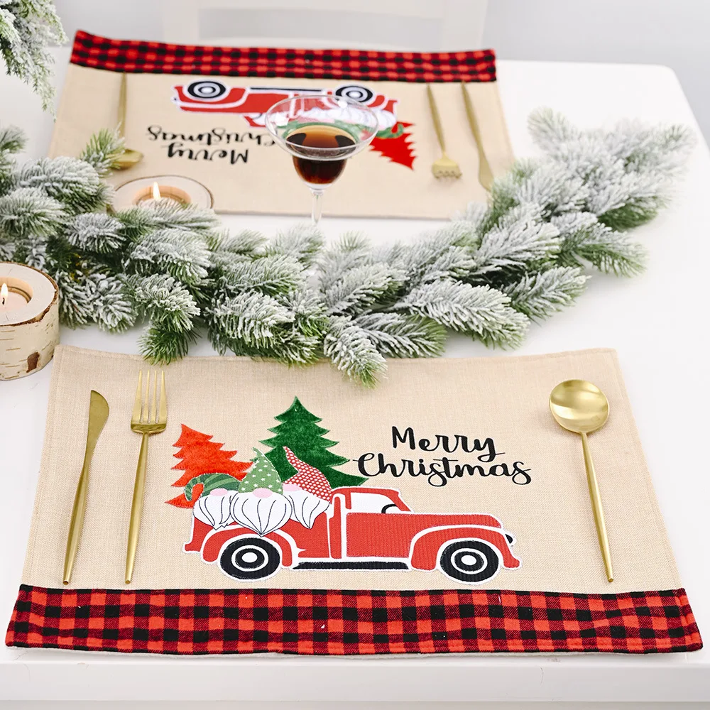 1 шт. рождественские украшения подстилка с лесом Санта-Клаусом автомобильный
