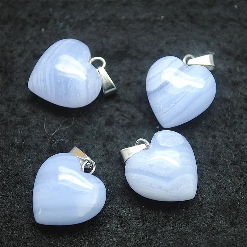 

6PCS Nature Blue Agate stone Pendant Natural Semi Precious Beads Size 20MM DIY JEWELRY WOMEN NECKLACE FREE SHIPPING