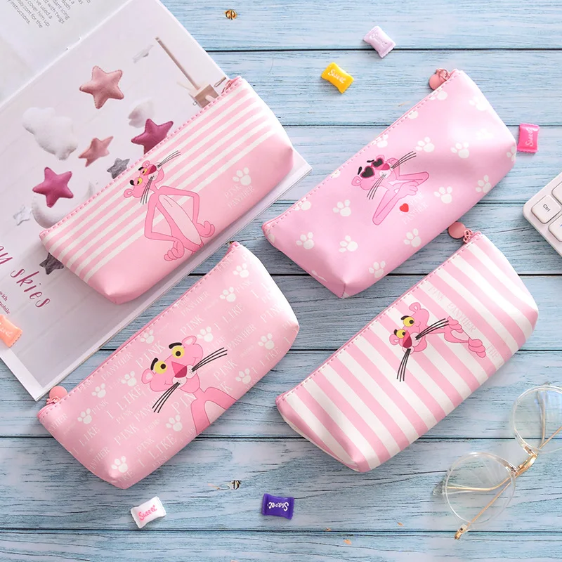 1 шт. розовый леопард Карандаш Чехол большой Kawaii школьный пенал для карандашей