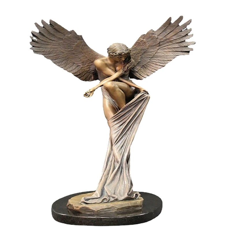 

Redemption Angel Resin Sculpture Photo Props Bookcase Statue Home Decor New Art