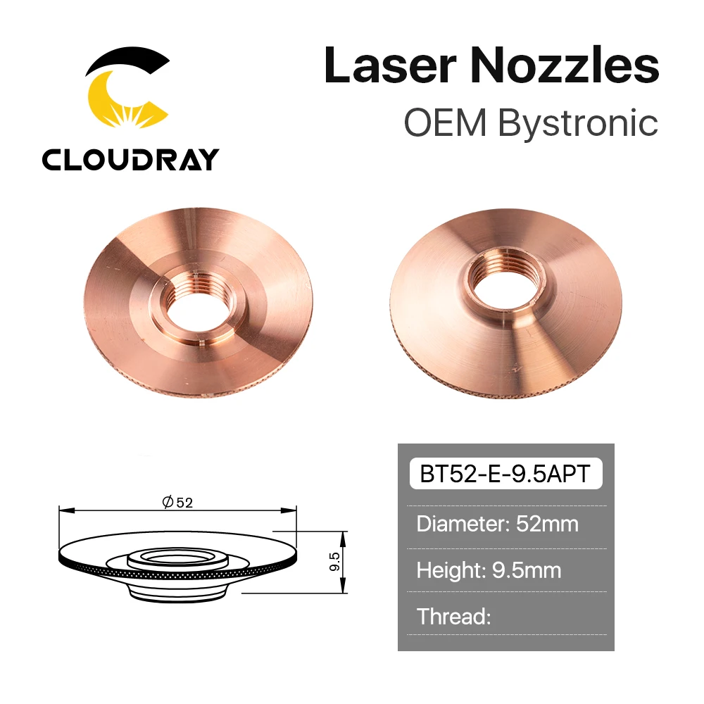 Базовая насадка волоконного лазера Cloudray Bystronic D52 H9.5 аксессуары для станка