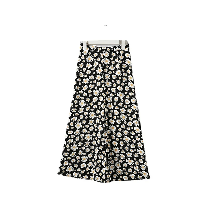 

Summer Silk Midi Skirts Womens Korean England Style Satin Office Lady Simple Floral Elegant Faldas Mujer Moda Long Skirts Womens