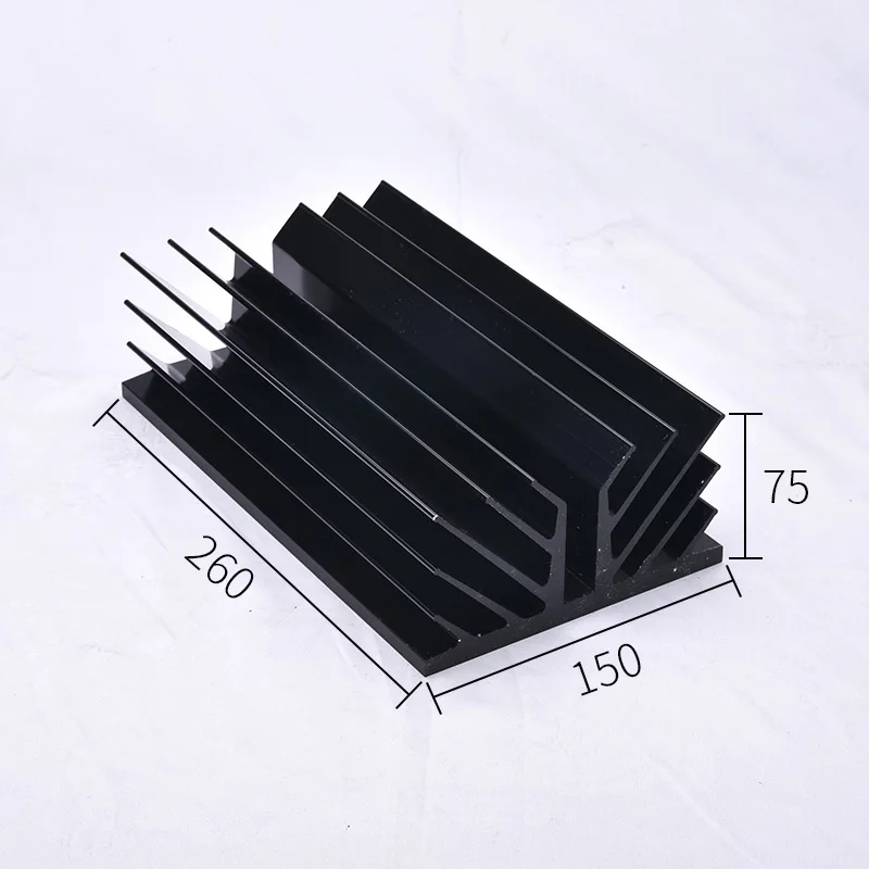 150X75X260MM 1 шт. полностью алюминиевый y-тип радиатор пропуск и другие высокомощные теплоотвод класса А усилитель мощности плата шасси специальный радиатор - Цвет: 150X75X260MM