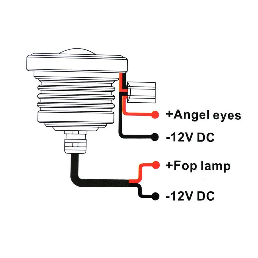 

6000K-7000K Fog Lights COB Car Halo Ring High Power Lamps Projector Round