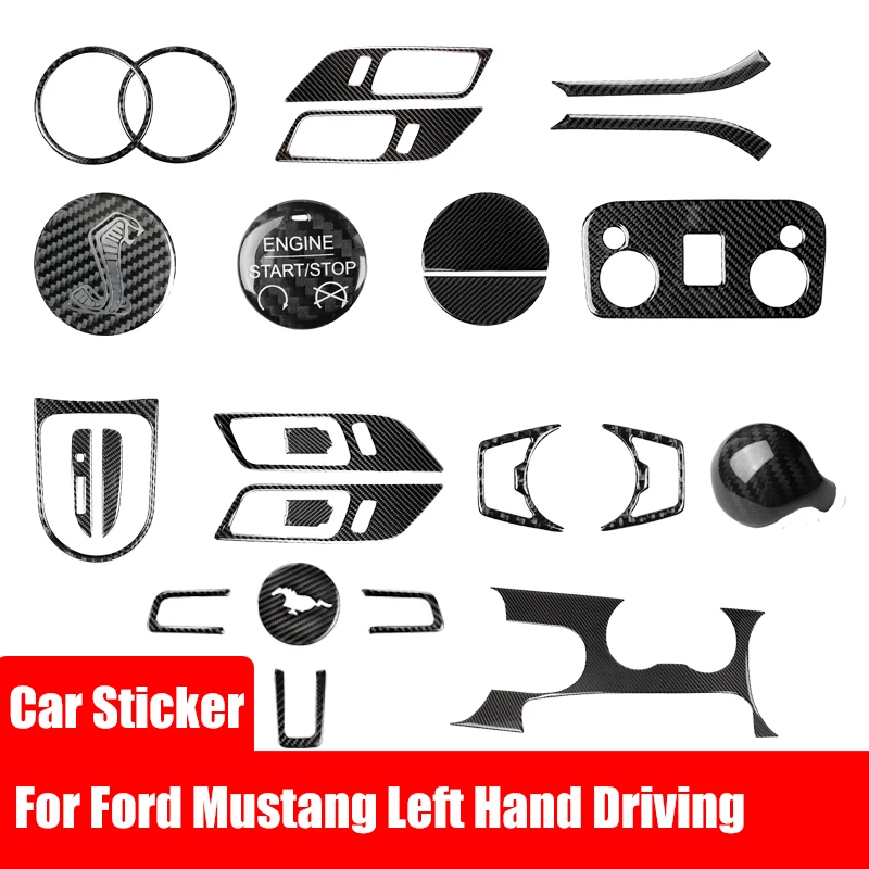 

Car Accessories Interior Styling Decoration Fit For Ford Mustang 2015-2019 Carbon Fiber Interior Mouldings
