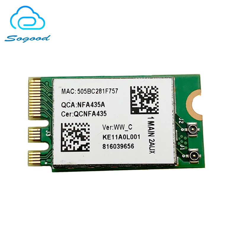 Qualcomm Atheros QCNFA435 NFA435 QCA9377 802.11AC Двухдиапазонная 2 4G/5G Bluetooth 4 1 NGFF беспроводная карта