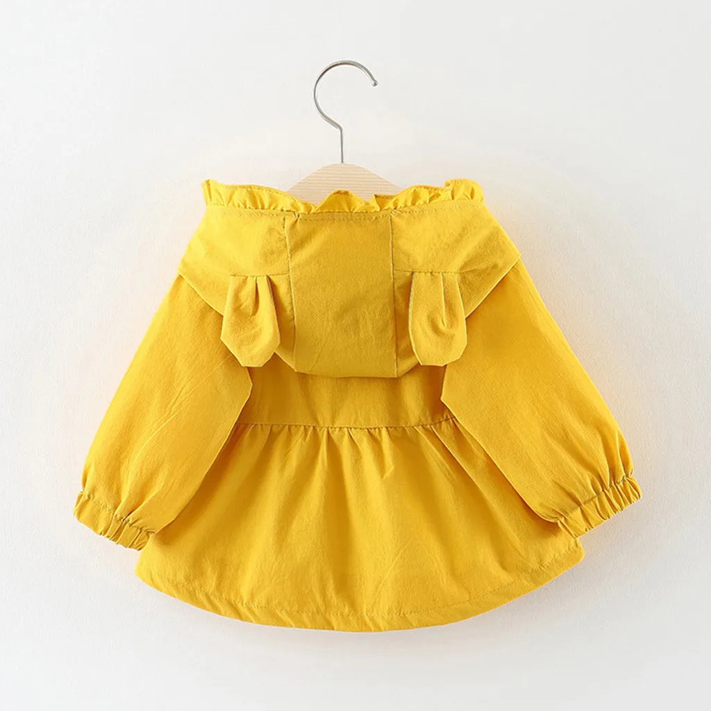 Autumn Winter Coat Jackets Toddler Baby Kids Girls Cat Ear Cartoon Hooded Windproof Outwear Zipper Casual Clothes C24# |