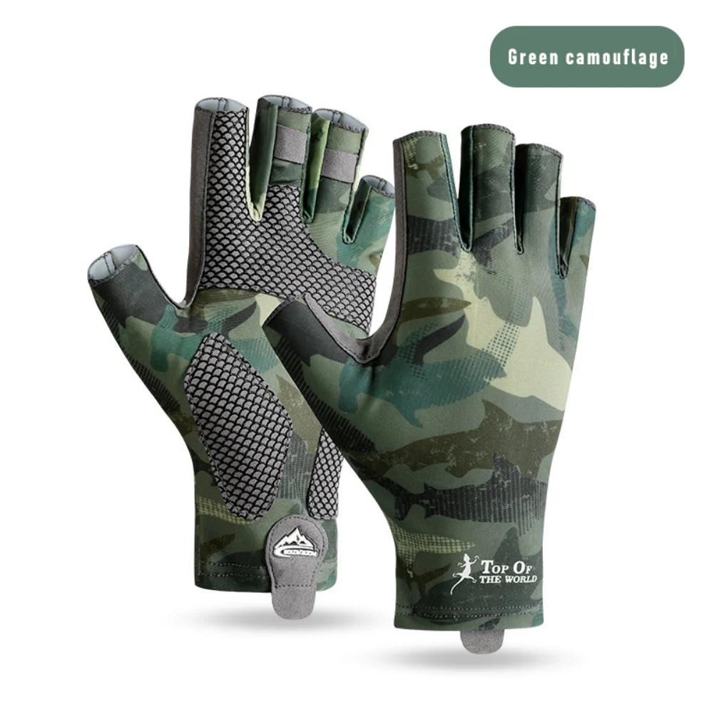 

Cycling Gloves Men Women Hands Protection Gloves Ice Silk Breathable Fishing Gloves Kayaking Rowing Fingerless Gloves