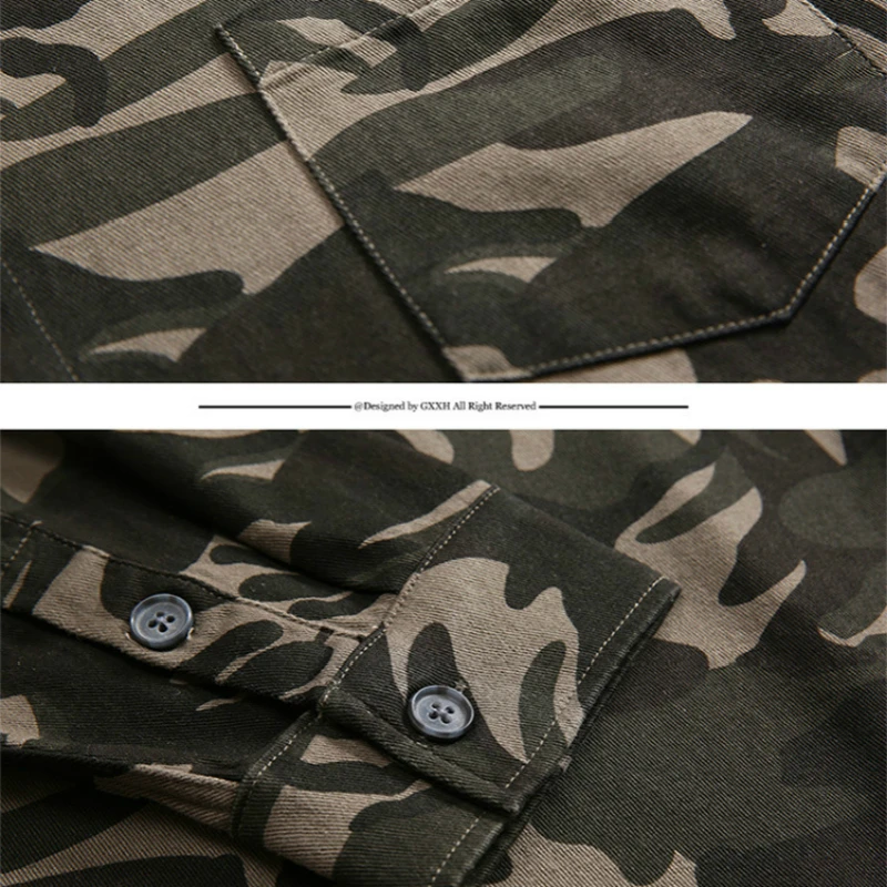 GXXH большие мужские рубашки в стиле милитари XXL 3XL 4XL 5XL 6XL 7XL размера плюс большой