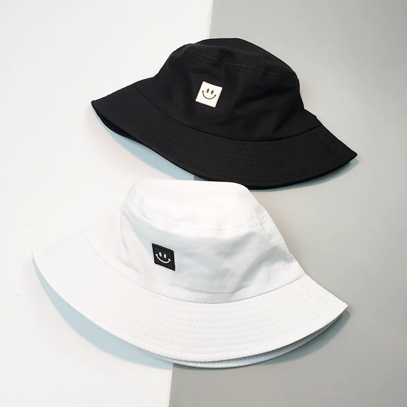 Женская панама со смайликом летняя Панама с плоским солнцезащитным козырьком