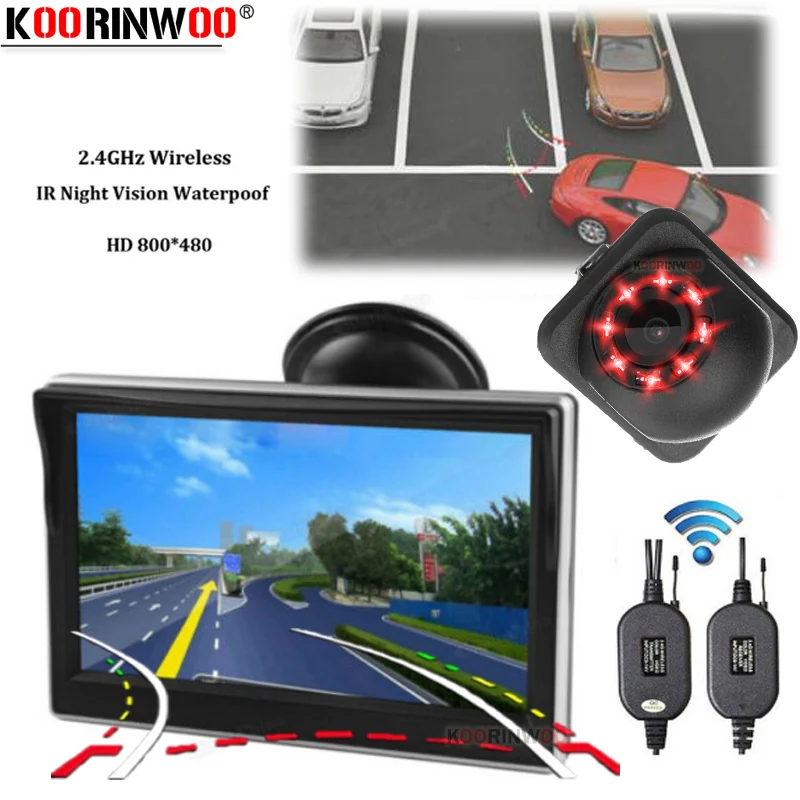 Koorinwoo CCD AHD 5 дюймовый беспроводной парковочный монитор камера заднего вида