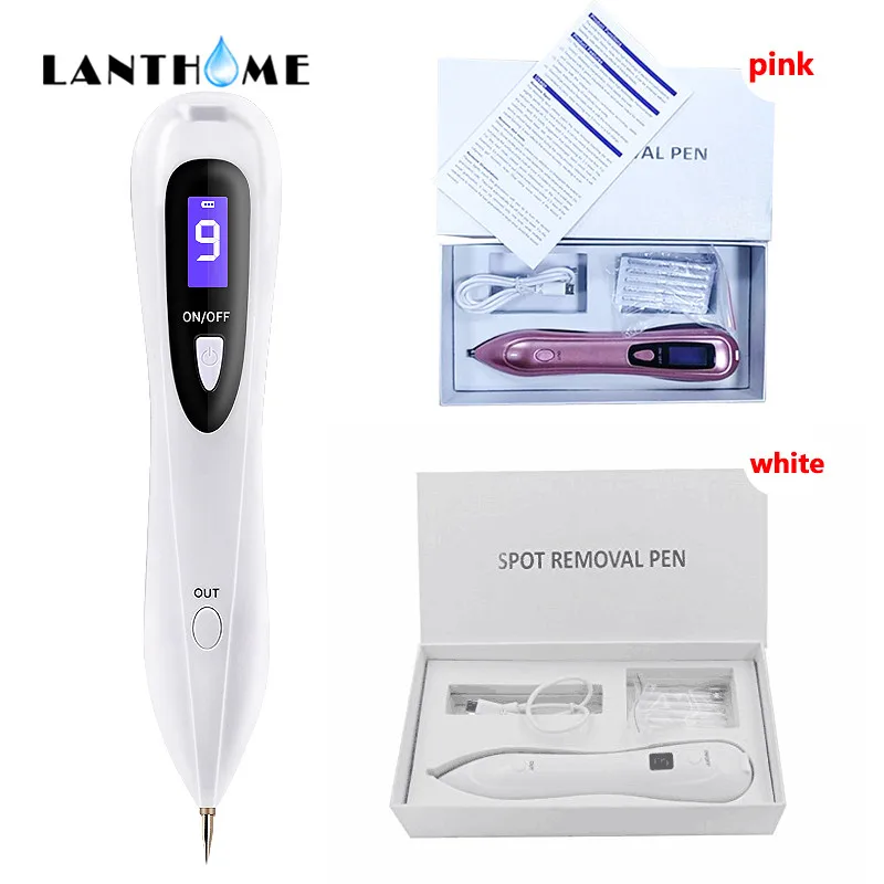 

Лазерная плазменная ручка Lanthome для удаления родинок, удаления темных точек с ЖК-дисплеем, уход за кожей, точечная ручка для удаления бородав...
