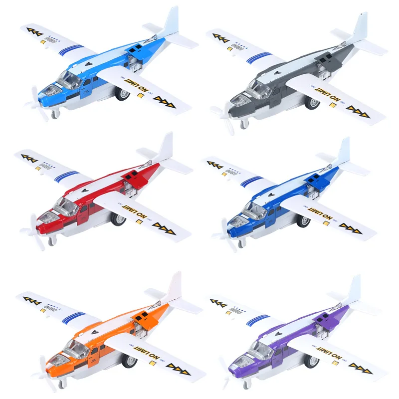 Игрушки для детей Литые металлические модели электрических самолетов мигающий