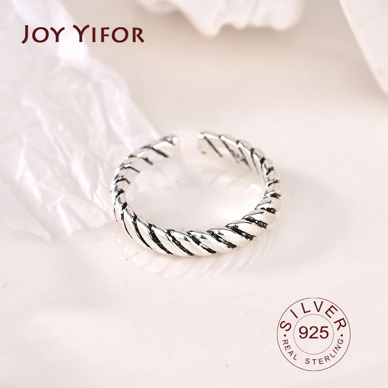 

925 sterling silver ring Boho Vintage Silver Color Irregular Geometric Rings for Women Lover Finger Ring Valentines Day Gifts