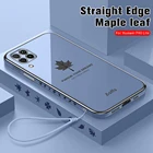 Чехол-накладка для Huawei P30, P40 Lite, Nova 8, 5T, Honor 50, Se, 20, 30S, View 30 Pro Plus, с гальваническим покрытием, со шнурком, с защитой камеры