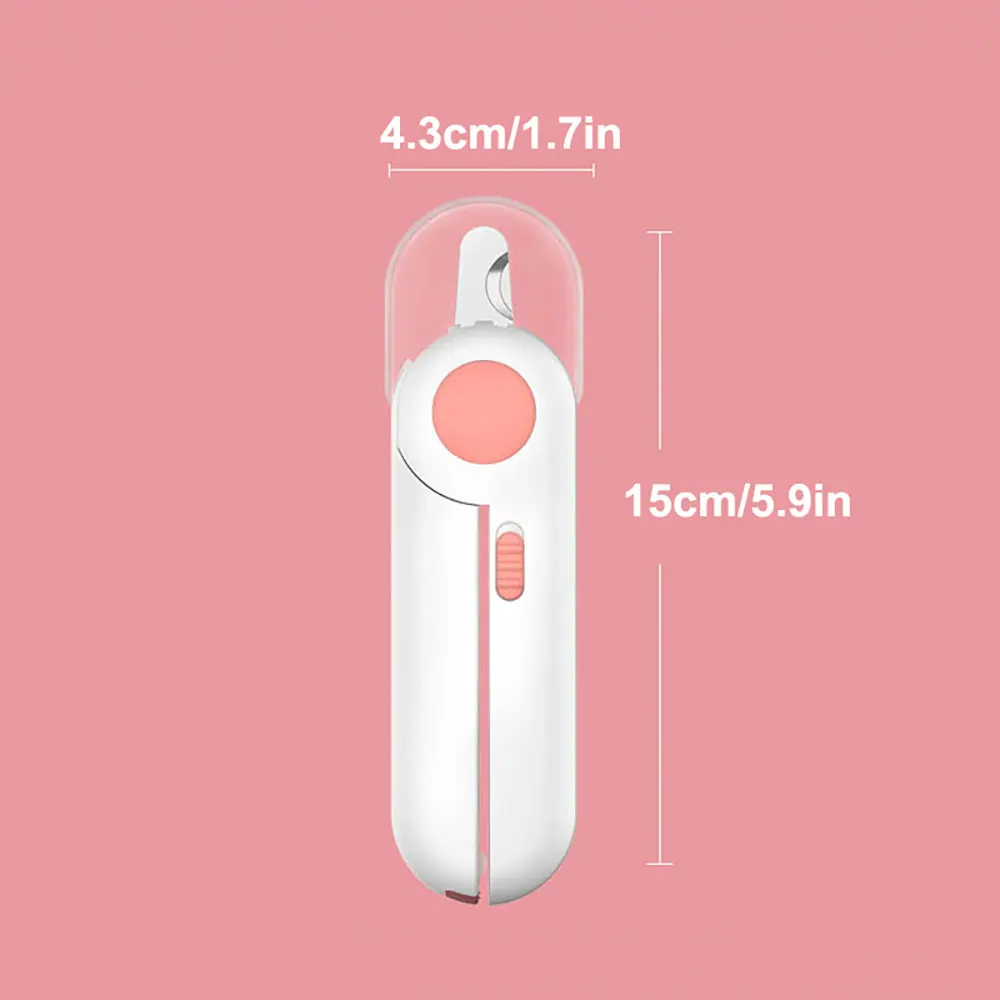 

Pet Dog Cat Nail Clippers Grooming Scissors With LED Lamp And Free File Comfortable Handle Nail Trimmer Cutter For Cats and Dogs