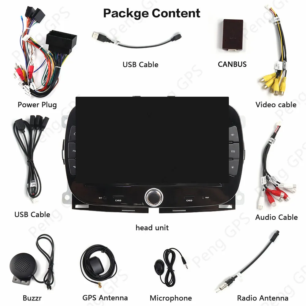 Автомобильный мультимедийный DVD плеер с gps Android 500 4 + 64 ГБ для Fiat 2016 2015 2017 2018