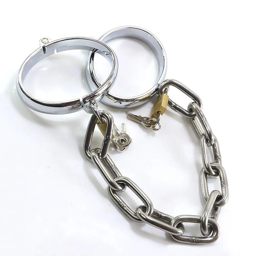 Женские и мужские наручники на лодыжках из нержавеющей стали секс-игрушки для