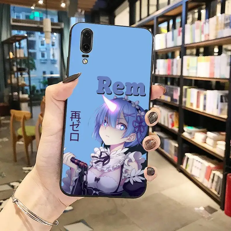 

Anime Cute girl Re Zero Rem Phone Case For Huawei honor Mate P 10 20 30 40 Pro 10i 9 10 20 8 x Lite