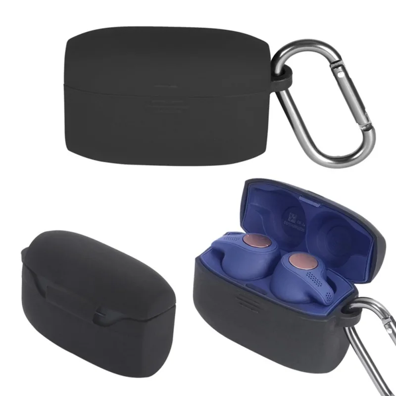 Earphone Case for Jabra Elite 65 t Wireless Sports Headset Silicone Protective Cover with Anti-Lost Hook Portable Cases | Электроника