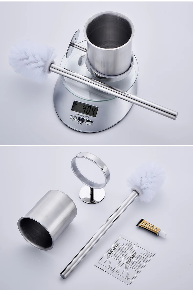 

Wall Mounted Toilet Brush Stainless Steel Modern Accessories Toilet Brush Hanging Cleaning Salle De Bain Household Items DE50MT