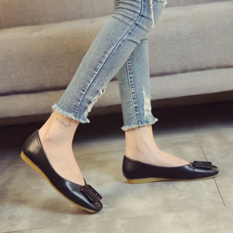 

Women's flat shoes women's casual shoes women's sports shoes women's small white shoes women's shallow square button black flat