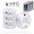 Погружной светильник с 13 светодисветодиодный, мощная присоска, лампа для бассейна с ИК-пультом дистанционного управления, с регулируемой яркостью, цветной подводный декоративный аккумулятор